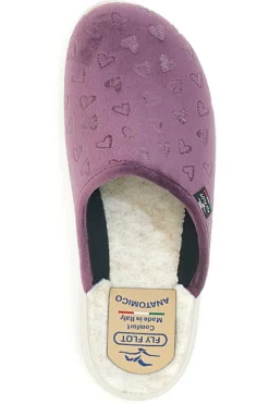 Pantofole viola con tomaia stretch FLY FLOT 5123