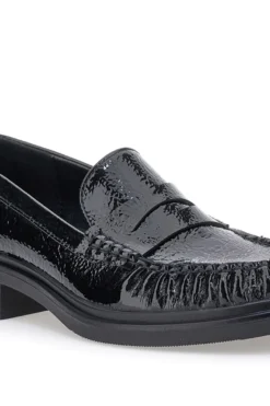 Pittarello BT24321029 Loafer aus schwarzem Lackleder mit niedrigem Absatz