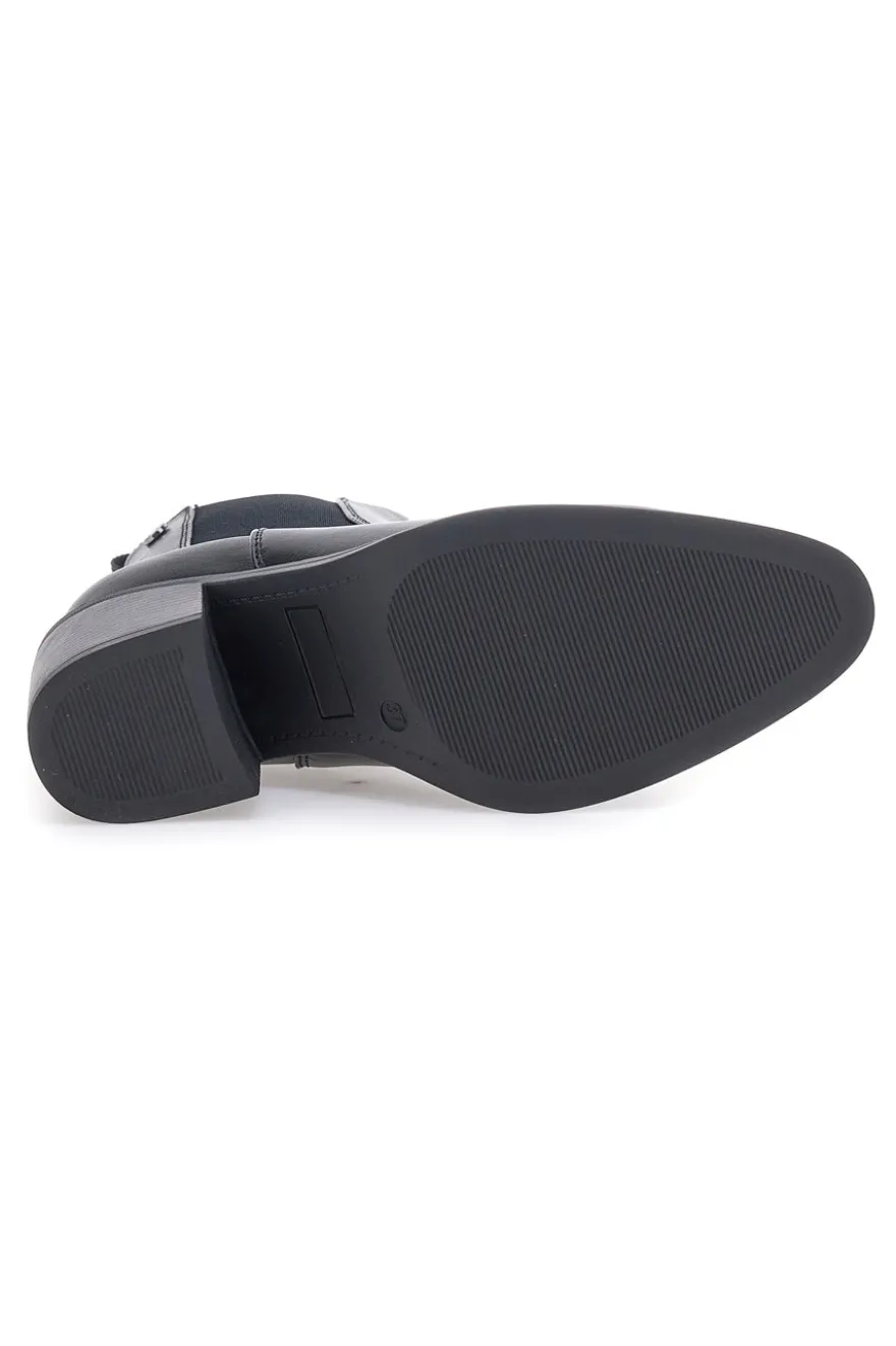 Pittarello Capsule BT24186001 Schwarze Chelsea-Stiefeletten mit Absatz