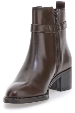 Pittarello Class 852160 Stiefeletten aus braunem Leder mit niedrigem Absatz