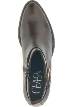 Pittarello Class 852160 Stiefeletten aus braunem Leder mit niedrigem Absatz