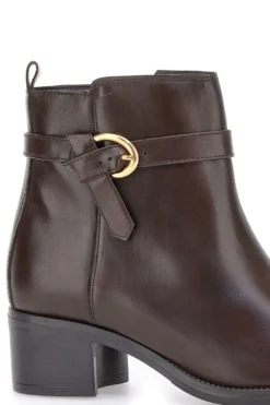 Pittarello Class 852160 Stiefeletten aus braunem Leder mit niedrigem Absatz