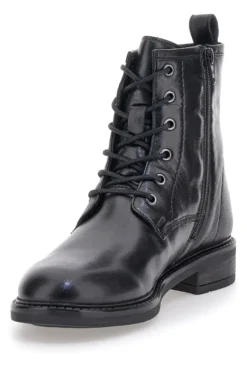 Pittarello Focus KI5242 schwarze Schnürstiefeletten mit seitlichem Reißverschluss