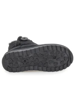 Pittarello Love PK1714B schwarze Stiefeletten mit Zierknopf und Fellfutter