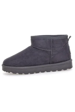 Pittarello Love PK1699D dunkelgraue Slipper-Stiefeletten mit Fellfutter