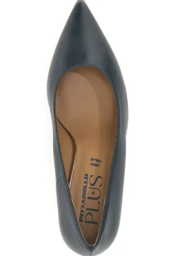 Pittarello Plus 555 Schwarze Pumps aus Leder mit mittlerem Absatz, hergestellt in Italien