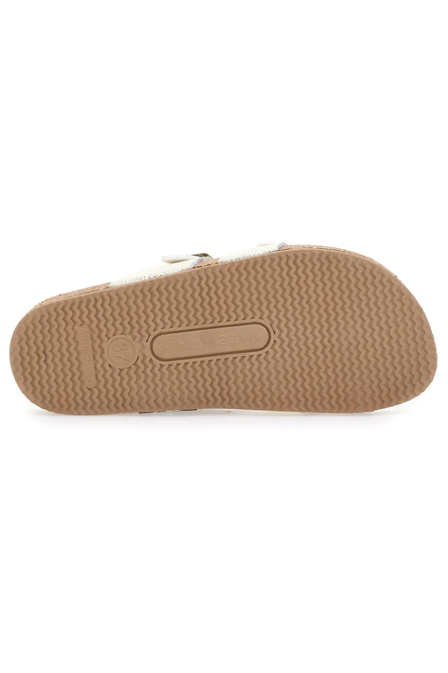 PITTARELLO TIERRA 335A312SR Platin Flip-Flop-Hausschuhe mit Fußriemen
