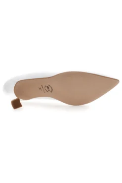 Pittarello Vera 7053 weiße Pumps mit Spool-Absatz