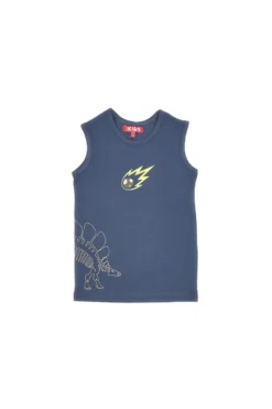 Pitt Kids PT-KT-7012 Tanktop mit Dinosaurier-Print, Blau
