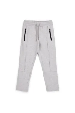 Pitt Kinder Hose grau mit Kordelzug und Reißverschluss Pt-b-p-9054