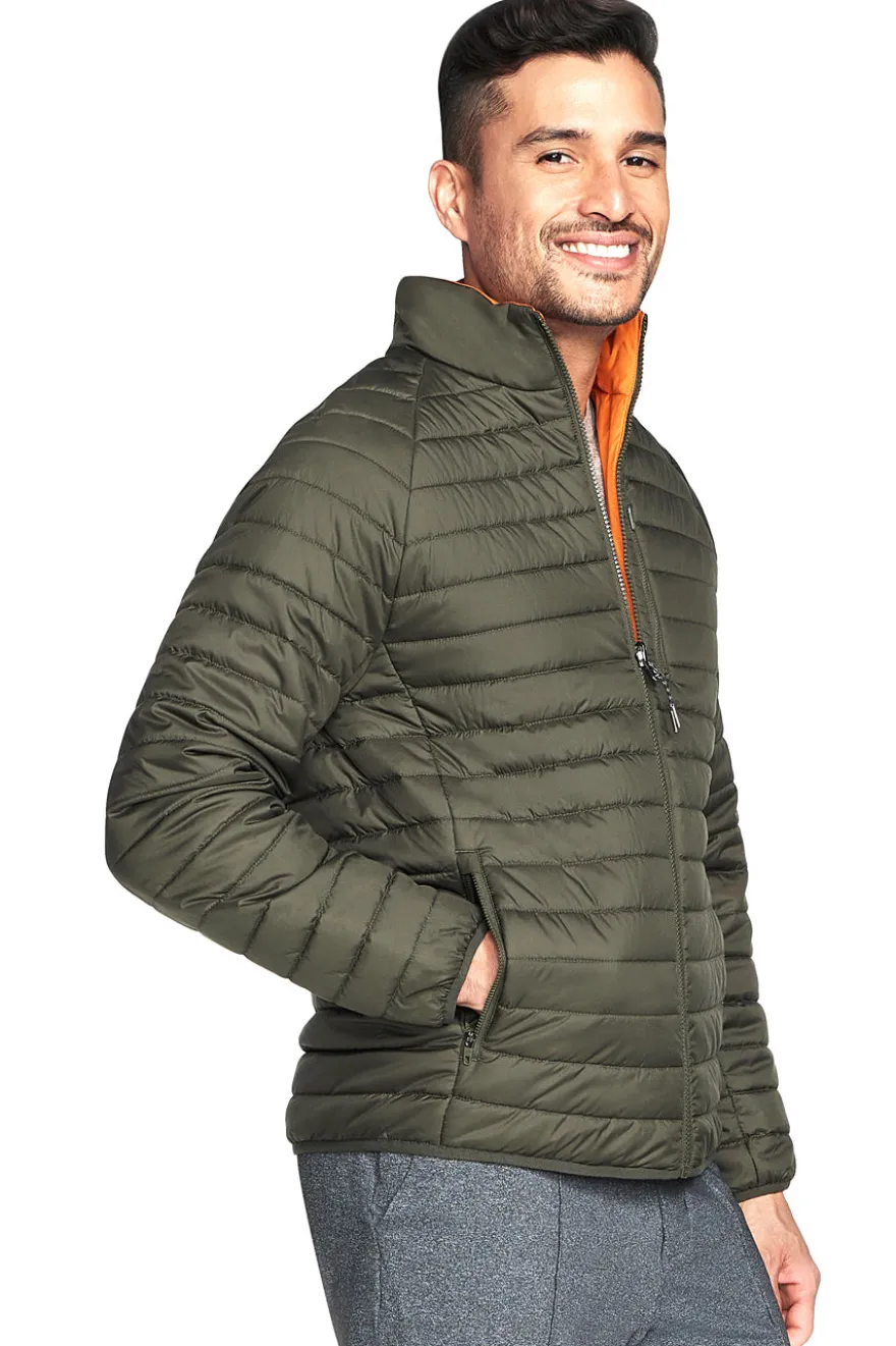 Piumino Verde Reversibile Skechers GO SHIELD Altitude Reversible Jacket