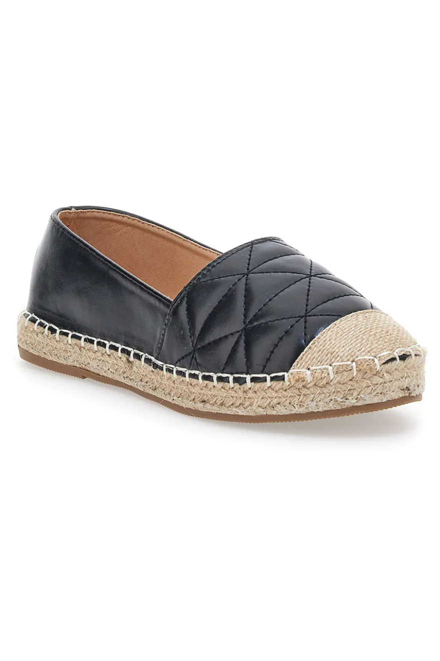 Plocadi 17661 Schwarze gesteppte Espadrilles