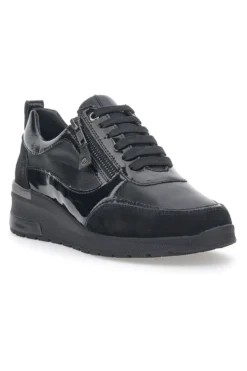 Plocadi 20149 Schwarze Schnürschuhe aus echtem Leder