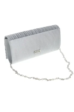 Pochette da sera argento a mano con tracolla rimovibile COVERI COLLECTION SERA 099