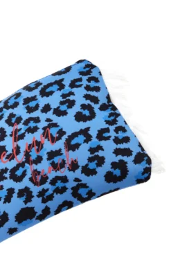 Pochette Mare Blu con Stampa Animalier Selun beach 261005