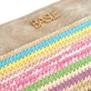 Pochette mare multicolore in tessuto naturale con fantasia etnica Basile 22102