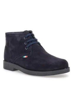 Polacchini blu in camoscio con bandierina tricolore Pittarello 2810