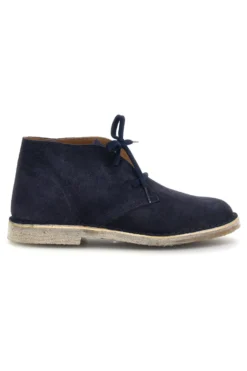 Polacchini blu in pelle stringati Ptr 2902