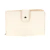 Portafoglio Compatto Bianco Panna con Logo Dorato Enrico coveri EC26S-502-008