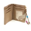 Portafoglio crema con texture stampata e chiusura con patta Naj-oleari 2530/BOBA14