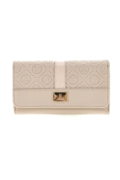 Portafoglio Lungo Rosa Cipria con Monogram e Chiusura Dorata Lancetti LL26S-506-68