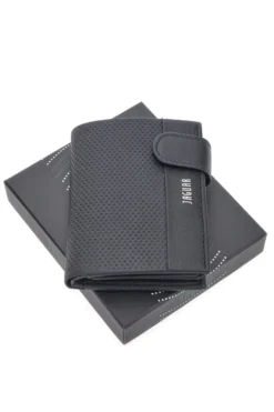 Portafoglio Rettangolare Nero Compatto con Multiscomparto JAGUAR PF873-86
