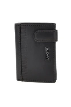 Portafoglio Verticale Nero in Pelle con Protezione RFID Lancetti LL26S-766-82