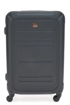 Prima Riga PR161/M Mittlerer schwarzer Hartschalen-Trolley mit Schwenkrädern