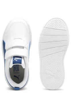Puma Courtflex V3 V PS Sneaker in Weiß und Blau