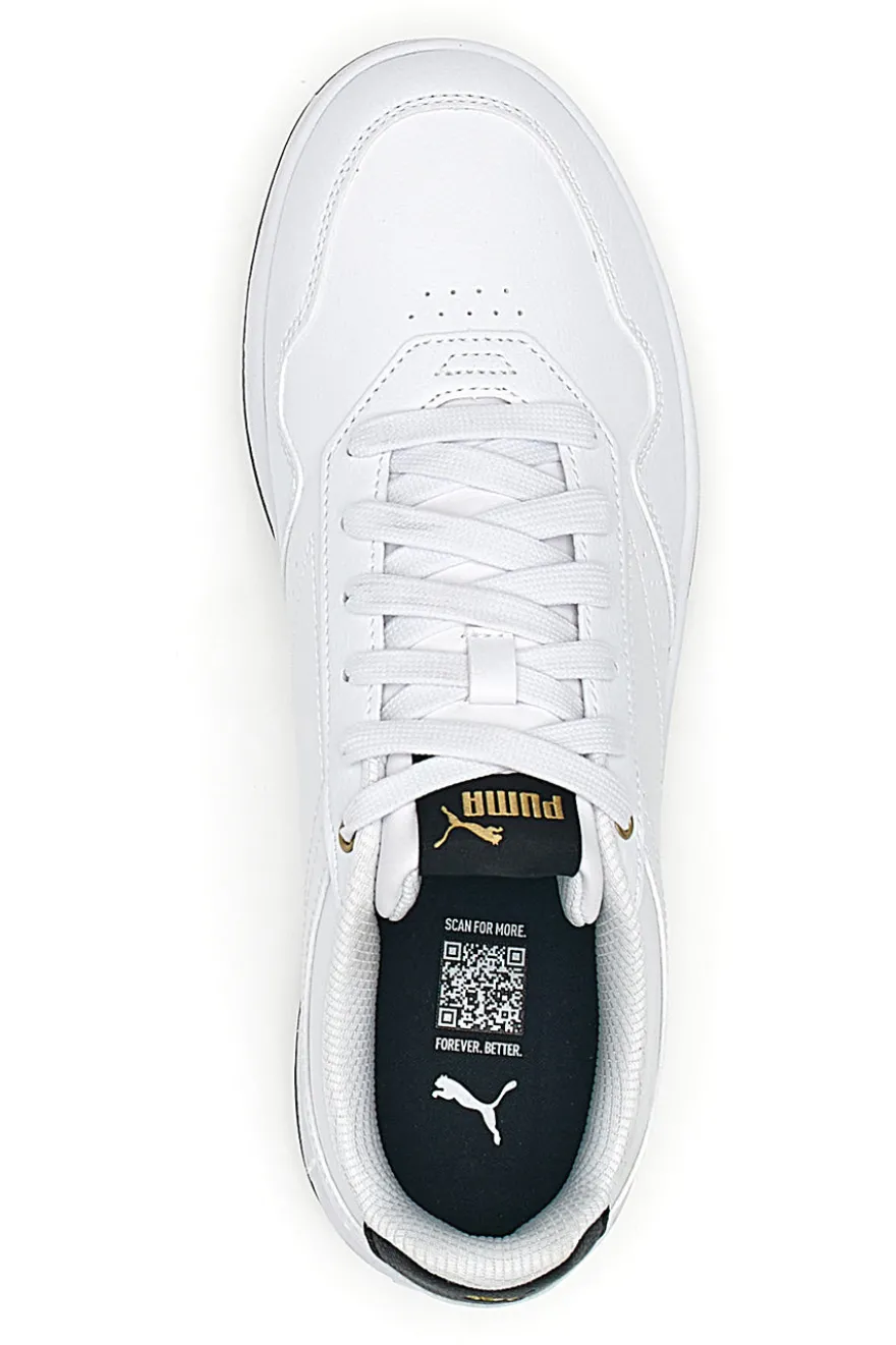 Puma Court klassische weiße Turnschuhe mit Schnürsenkeln