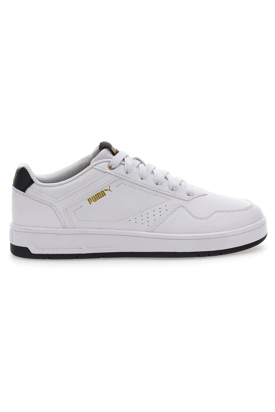 Puma Court klassische weiße Turnschuhe mit Schnürsenkeln