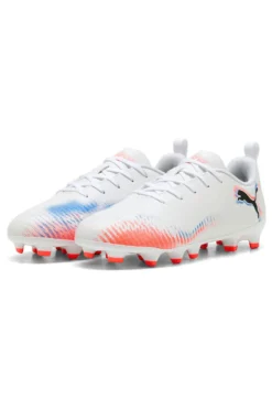 Puma Future 8 Play FG/AG Jr Weiße Fußballschuhe