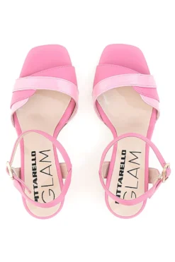 Rosa Sandalen mit Riemen und Absatz 8,5 Pittarello Glam 5548