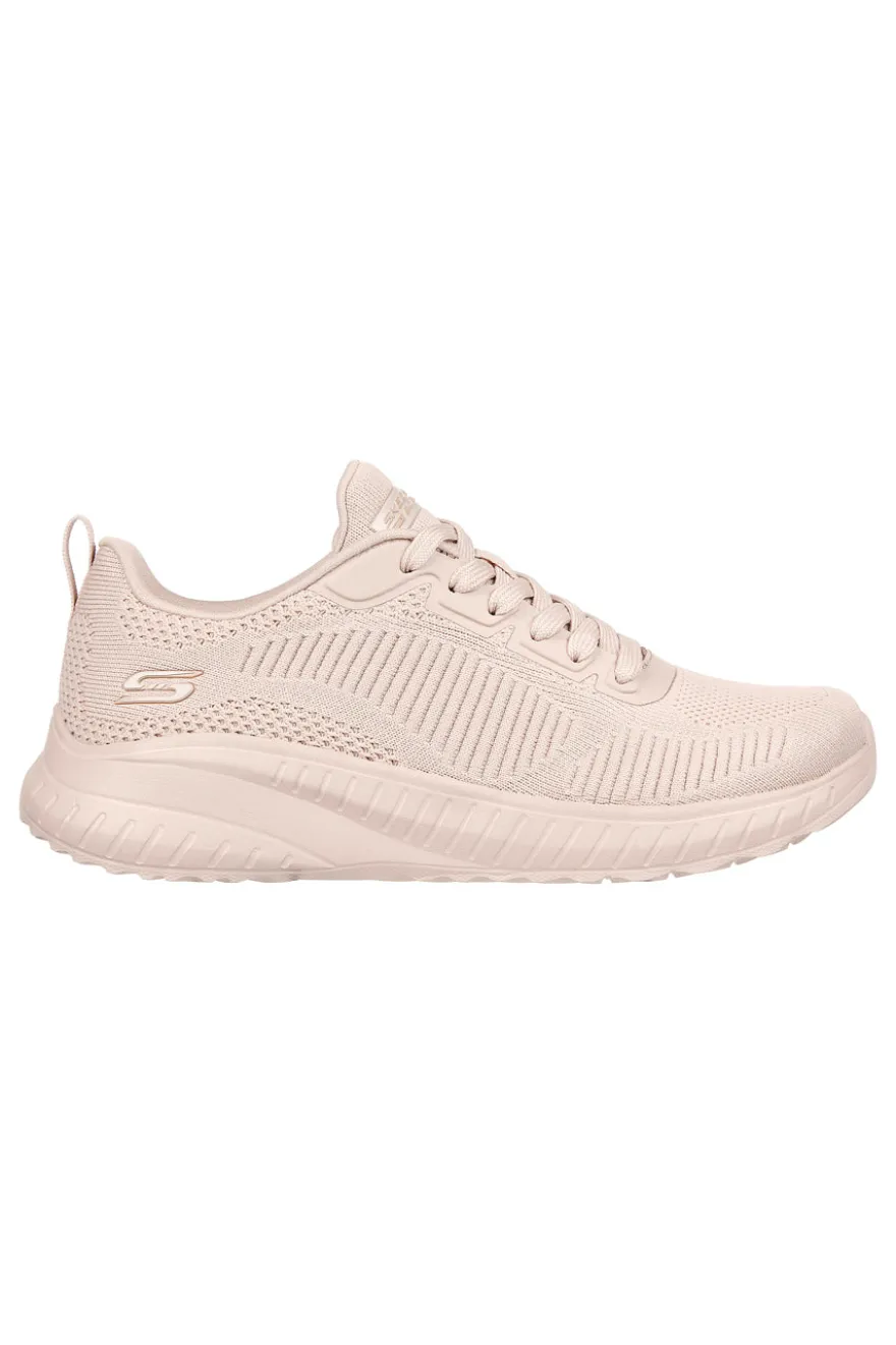 Rosa Sneakers aus atmungsaktivem Mesh mit Memory Foam Skechers BOBS Squad Chaos Face Off