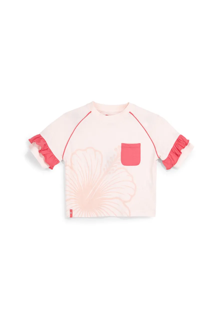 Rosa T-shirt mit Tasche Pitt Kinder PT-G-T-9001