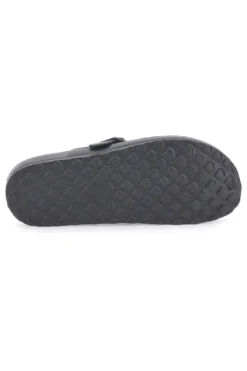 Sabot in gomma neri con cinturino regolabile 2T2L JLY09