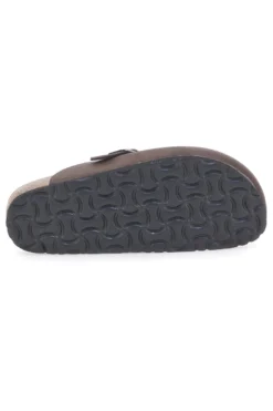 Sabot marroni con fibbia e sottopiede in pelle Biomodex 32850