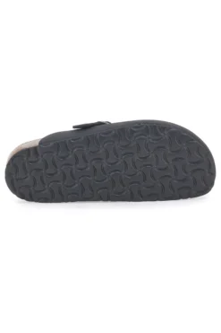Sabot neri con fibbia e sottopiede in pelle Biomodex 32950
