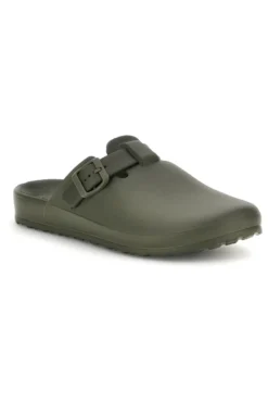 Sabot verde con fibbia 2t2l 2526