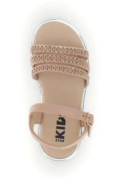 Sandali beige con cinturini intrecciati Pitt kids 392638S