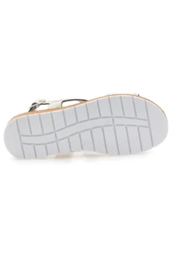 Sandali beige con fasce incrociate e strass MIO TEMPO LR242939