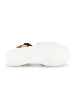 Sandali beige con fasce ondulate e zeppa Burani 52194C1582
