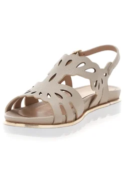 Sandali Beige con Intagli Decorativi Marcella Burani K11040