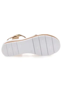 Sandali beige con plantare anatomico e cinturino Bio Up 403