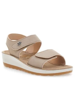 Sandali beige con sottopiede in pelle FLY FLOT 42K23HC