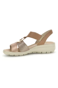 Sandali beige con sottopiede in vera pelle super comfort e sistema anti-shock Imac 1079705419213