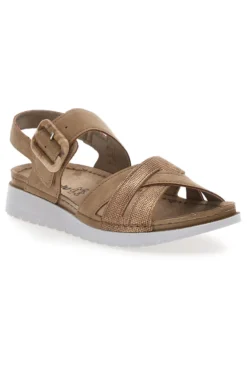 Sandali beige con sottopiede comfort In Blu 47CN