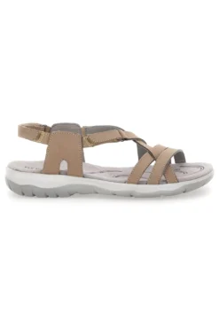Sandali Beige Con Sottopiede in Vera Pelle Fly Dinamic 65
