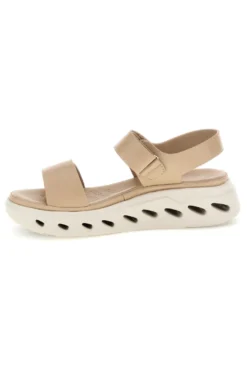 Sandali beige con strappi in velcro suola comfort Plocadi G88382
