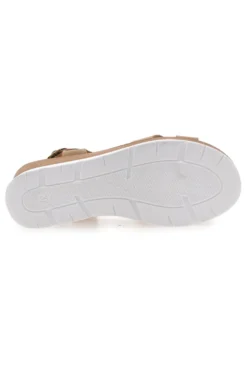 Sandali Beige con Zeppa Bianca e CInturino PLOCADI 11074113